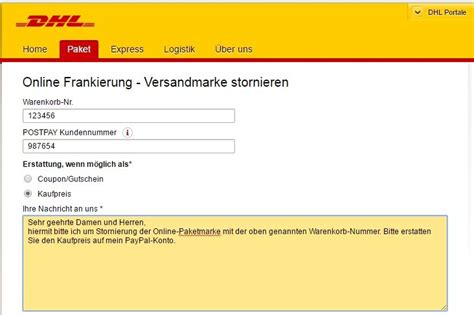 Internationale DHL Sendungen bequem online frankieren .